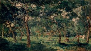 オリーブ果樹園、1870年代初頭 作： Charles Francois Daubigny