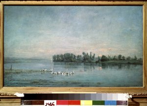 「早朝」（朝） シャルル＝フランソワ（シャルル・フランソワ）ドービニー（1817-1878）作 1858年 プーシキン美術館、モスクワ 作： Charles Francois Daubigny