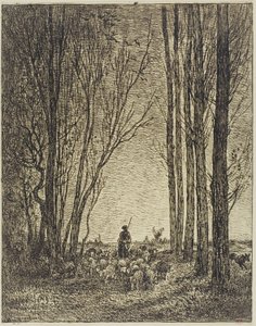 群れの帰還 作： Charles Francois Daubigny