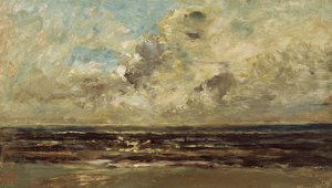 ヴィラヴィルの海景 作： Charles Francois Daubigny