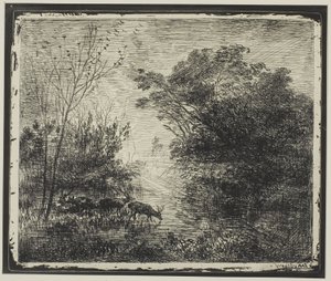 雄鹿 作： Charles Francois Daubigny