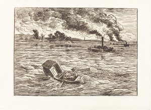 蒸気船 作： Charles Francois Daubigny