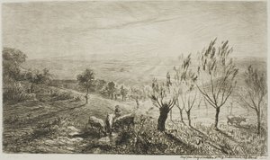 日の出 作： Charles Francois Daubigny