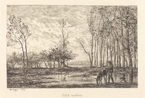 日没 作： Charles Francois Daubigny