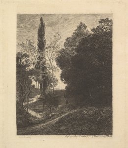 カズンの銀行、カリフォルニア州。 1850年。 作： Charles Francois Daubigny