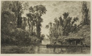 ブゾン・フェリーボート 作： Charles Francois Daubigny