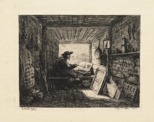 ボートスタジオ 作： Charles Francois Daubigny