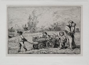 ボートトリップ：「ル・ボタン」（船の調度品）への移動またはボートへの移動 作： Charles Francois Daubigny