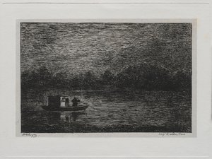 The Boat Trip: Night Voyage or Net Fishing 第 2 版、1861 年。 作： Charles Francois Daubigny