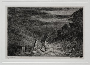 ボートトリップ：宿探し 作： Charles Francois Daubigny