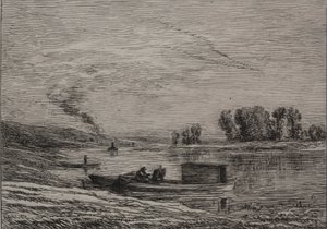 コンフランのボート、1866年。 作： Charles Francois Daubigny