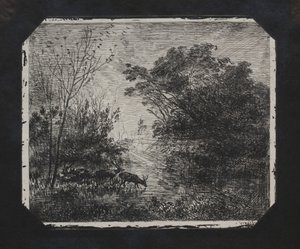 鹿、1862。 作： Charles Francois Daubigny