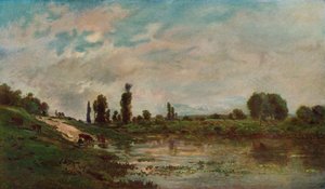 飲酒場所、c1827-1878、1906-7 作： Charles Francois Daubigny