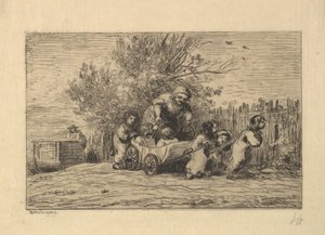 カートの相続人、1861年。 作： Charles Francois Daubigny