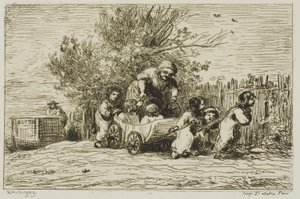 The Heritage of the Wagon (The Children with the Wagon) 作： Charles Francois Daubigny