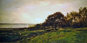 ヴィレルヴィルのプレ・デ・グラーヴ 作： Charles Francois Daubigny