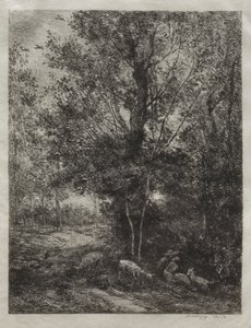 羊飼いと羊飼い 作： Charles Francois Daubigny