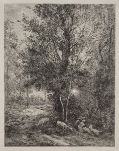 羊飼いと羊飼い 作： Charles Francois Daubigny