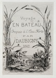 アルバムのタイトル扉絵船旅 作： Charles Francois Daubigny