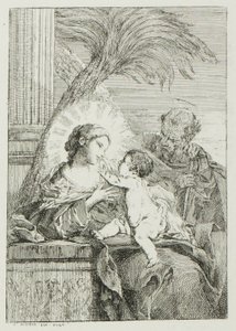 エジプトでの聖家族の休息 作： Charles Francois Hutin