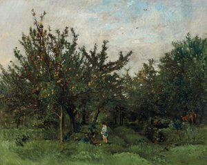 リンゴ園 作： チャールズ・フランソワ・ドービニー