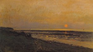 1874年、ヴィレルヴィルでのC.F.ドービニーの夕日