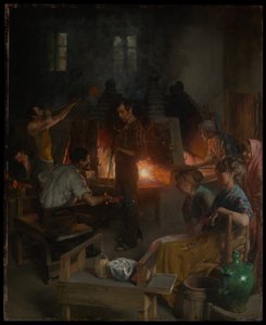 ムラーノのガラス吹き職人 作： Charles Frederic Ulrich