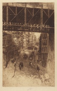 ニューヨーク州チェリーストリート 作： Charles Frederick William Mielatz