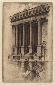 ポーチ、オールド カスタム ハウス、ウォール街、1905 年。 作： Charles Frederick William Mielatz