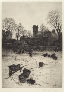 無題 (庭園の情景) 作： Charles Frederick William Mielatz