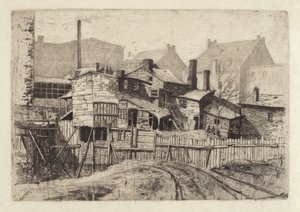 無題（都会の木造住宅） 作： Charles Frederick William Mielatz