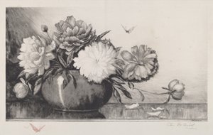 ボウルの中の無題の牡丹、1890年。
