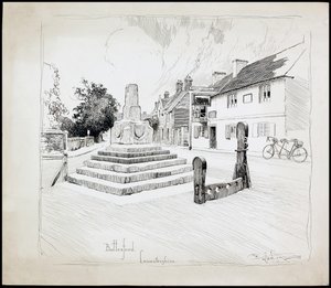 ボッツフォード マーケット クロス、レスターシャー、1892～1933 年 作： Charles George Harper