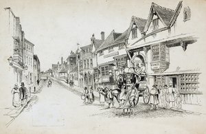 ハイストリート、カンタベリー、ケント 作： Charles George Harper