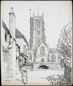 聖ジョージ修道院教会、ダンスター、サマセット、1892-1933 作： Charles George Harper