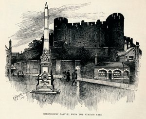 「シュルーズベリー城、駅構内から」、c1893、1894