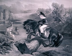 「最初の飛躍」、1857 作： Charles George Lewis