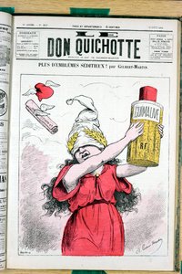 ル・ドン・キホーテ」215号の表紙、Satirique en Colours 作： Charles Gilbert Martin