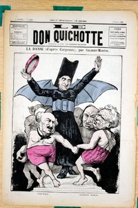 ル・ドン・キホーテ」294号の表紙、色彩の風刺画 作： Charles Gilbert Martin