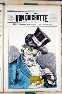 ル・ドン・キホーテ」表紙、45番、Satirique en Colours 作： Charles Gilbert Martin