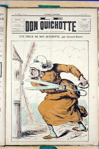 ル・ドン・キホーテ」53号の表紙、色による風刺画 作： Charles Gilbert Martin