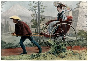 人力車、日本の運送、c1890