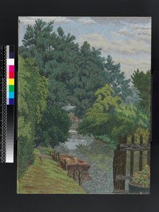 O barco no rio Mill, c.1930 作： Charles Ginner