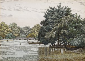 ザ サーペンタイン、ハイド パーク 作： Charles Ginner