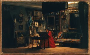 マチルド王女（1820-1904）、アトリエにて、クールセル通り、1860年頃（油彩・カンヴァス）