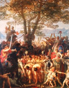 フランス語：Les Romains passant sous le joug 軛の下のローマ人 作： チャールズ・グレイレ