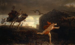 1864年、マエナドによって追われたペンテウス 作： Charles Gleyre