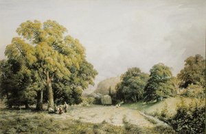 Haymaking, Lewes, Sussex (水彩・紙)