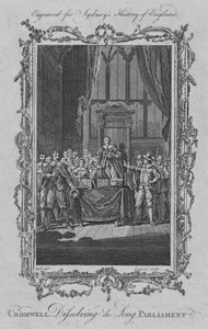 クロームウェル、1773年に議会を解散。 作： Charles Grignion