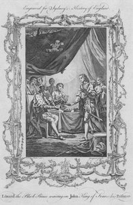 1773年にフランスのジョンキングの囚人を待っていた黒人の王子エドワード。 作： Charles Grignion
